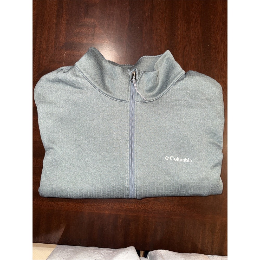 Columbia Sweater Womens XXL Gray Omni Wick Sweatshirt Full Zip Long Sleeve
